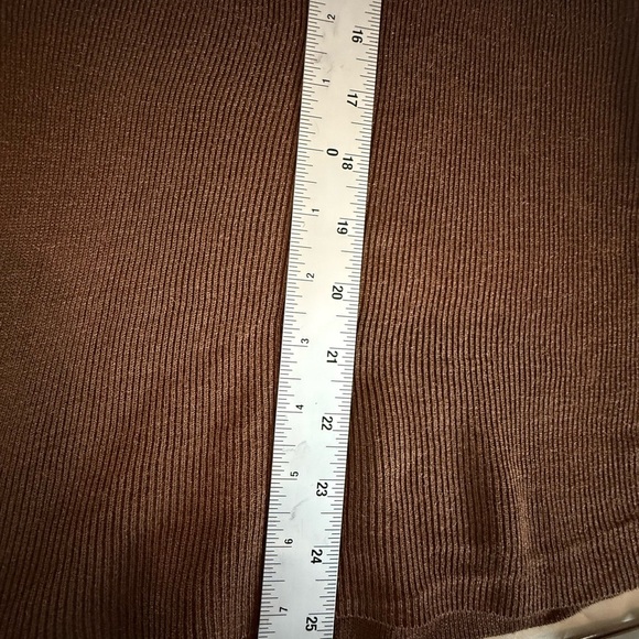 Alfani Chocolate 💯 % Silk Open Front Sweater - Picture 5 of 12